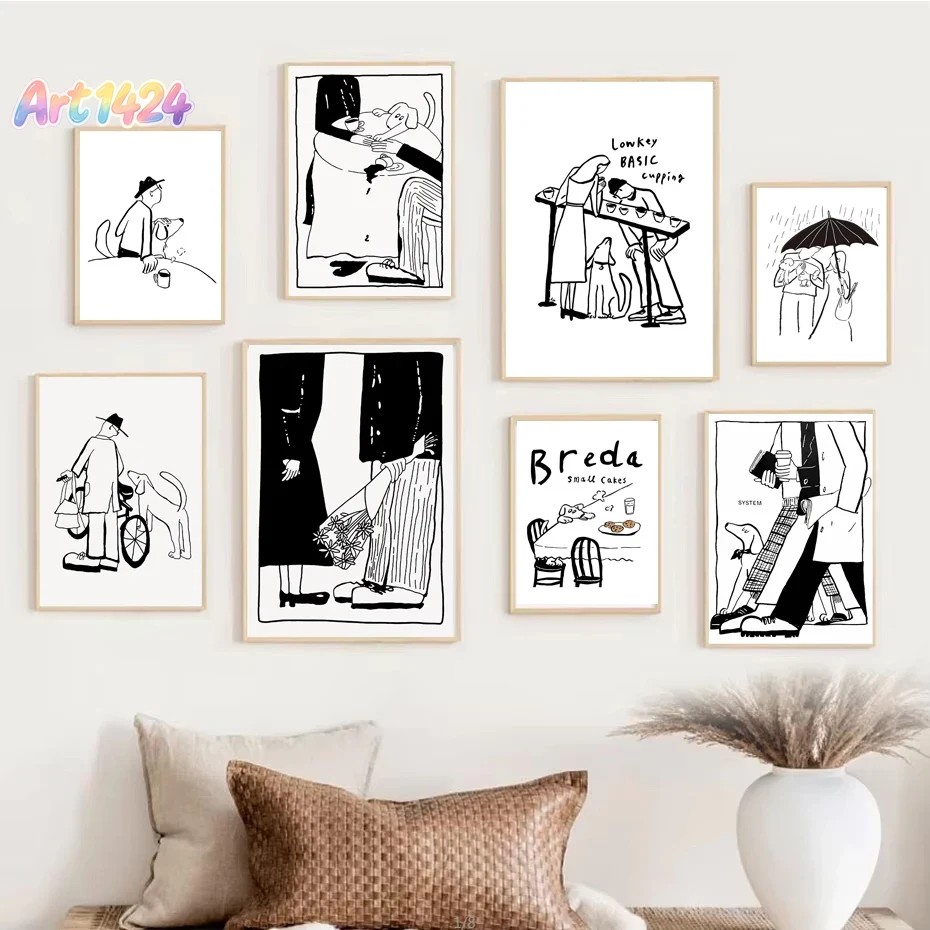 Modern Korean Lifestyle - 1pc Scandinavian Minimalist Art Poster Modern