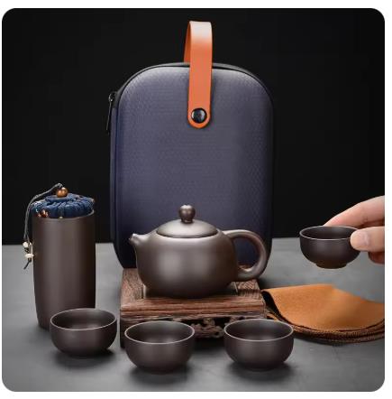 Purple Clay Travel Tea Set Out - Korean Tea Set recension och pris