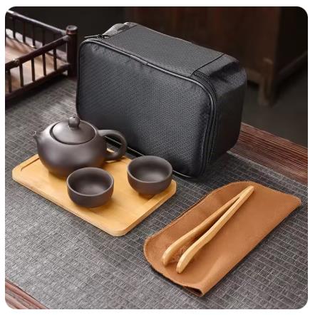 Purple Clay Travel Tea Set Out - Korean Tea Set recension och pris