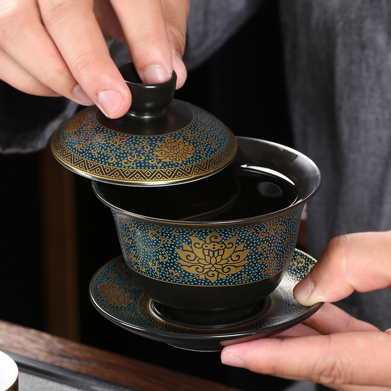 Chinese Teaset Classical Gaiwa - Korean Tea Set recension och pris