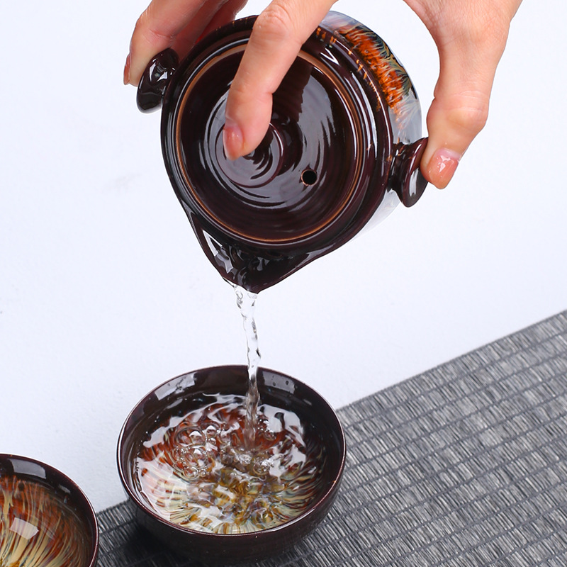 Portable ceramic teapot gaiwan - Korean Tea Set recension och pris