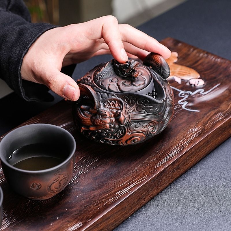 Chinese purple pottery handmad - Korean Tea Set recension och pris