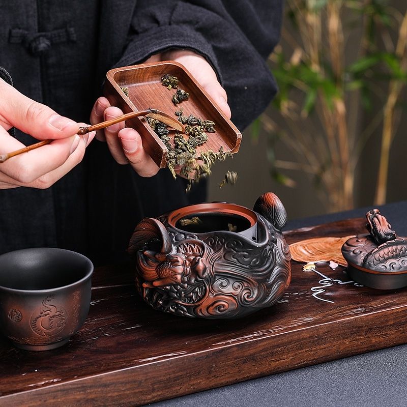 Chinese purple pottery handmad - Korean Tea Set recension och pris