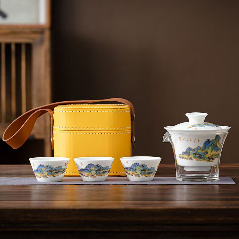 Travel Jade White Porcelain Te - Korean Tea Set recension och pris