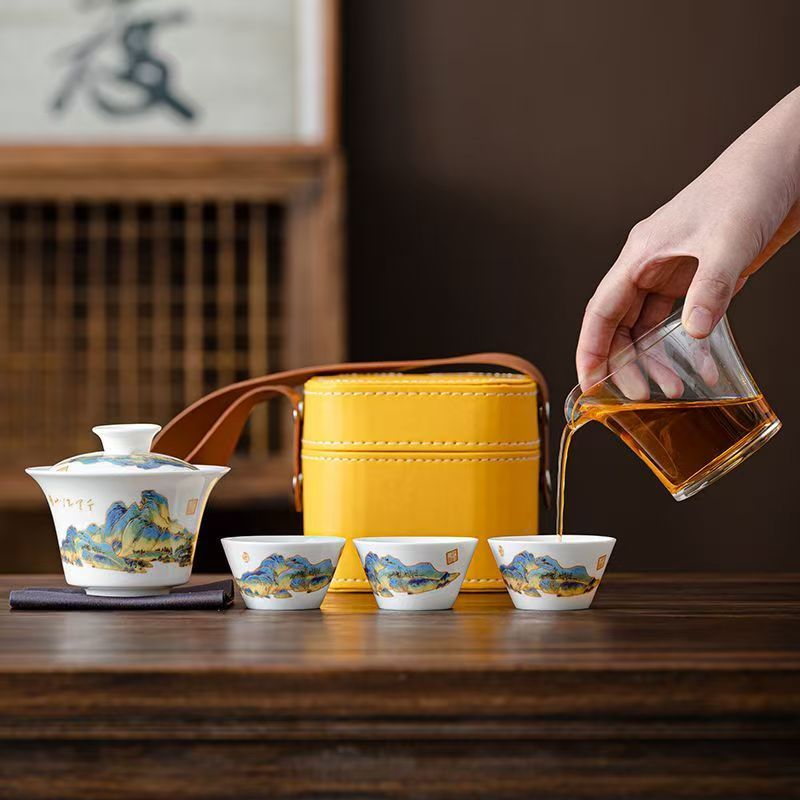Travel Jade White Porcelain Te - Korean Tea Set recension och pris