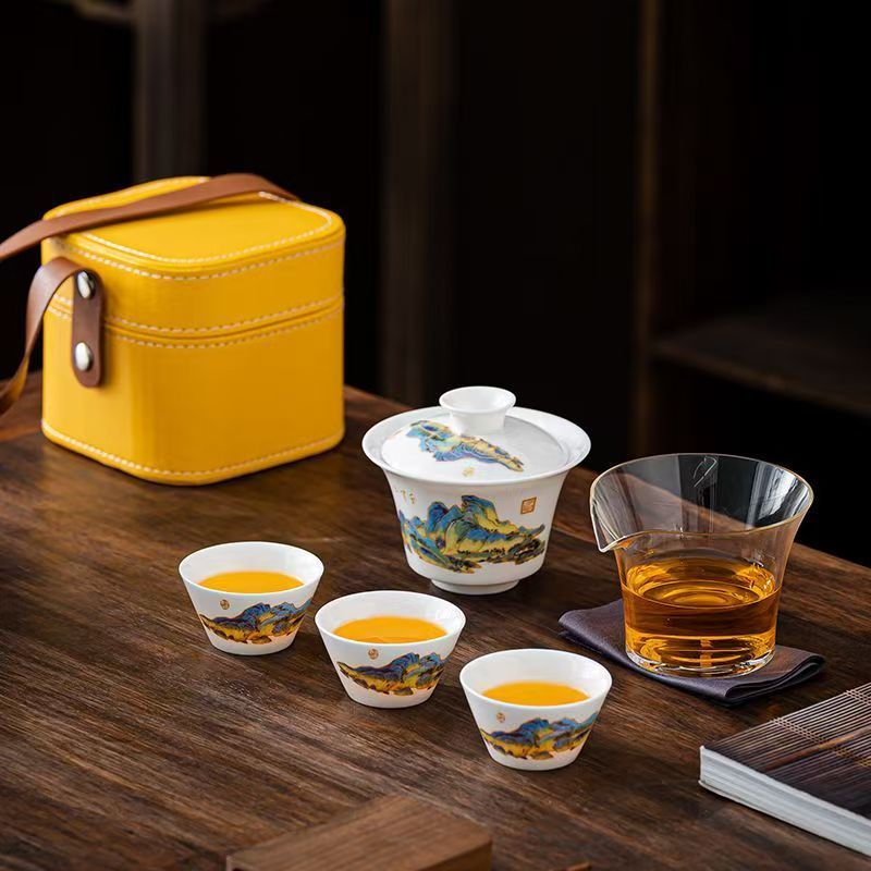 Travel Jade White Porcelain Te - Korean Tea Set recension och pris