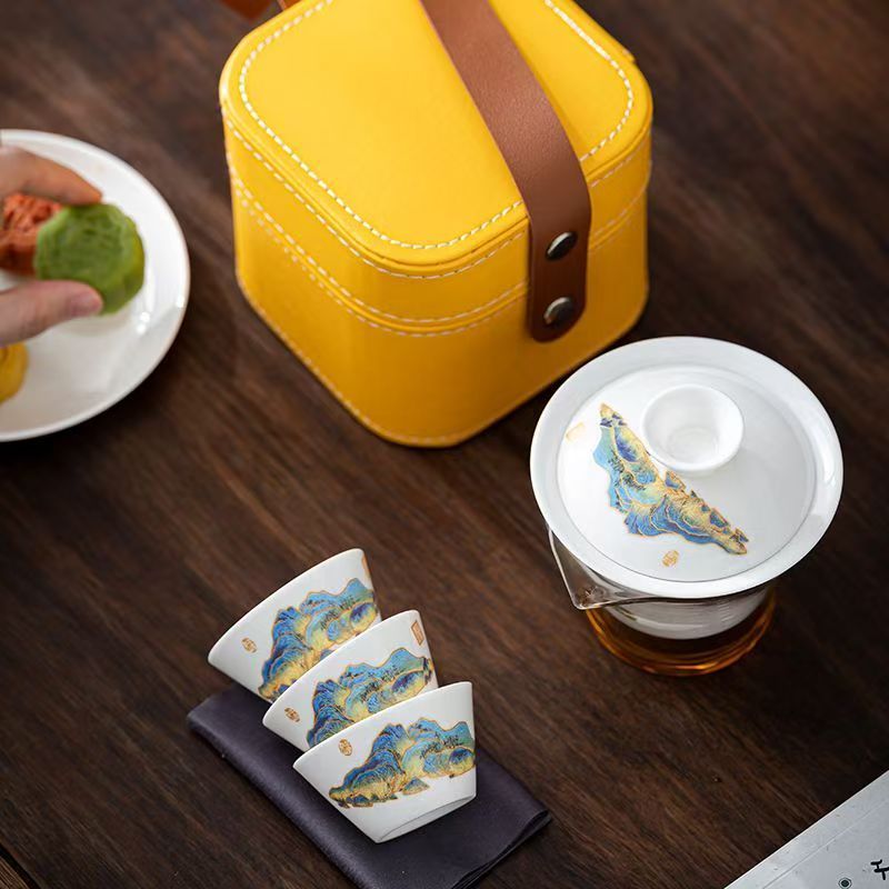 Travel Jade White Porcelain Te - Korean Tea Set recension och pris